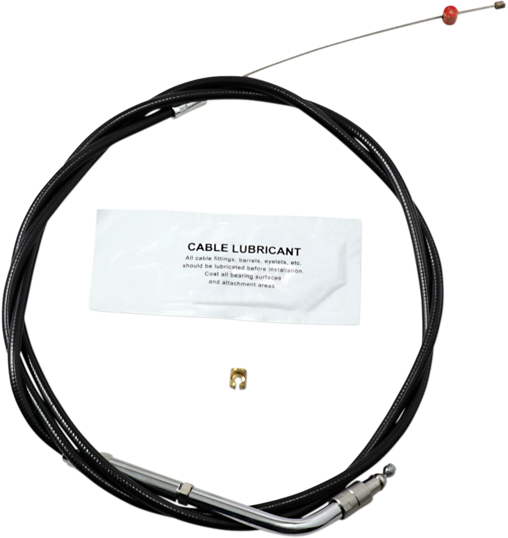 Black Vinyl Throttle Cable - +6" Size - 45-1/2" Length