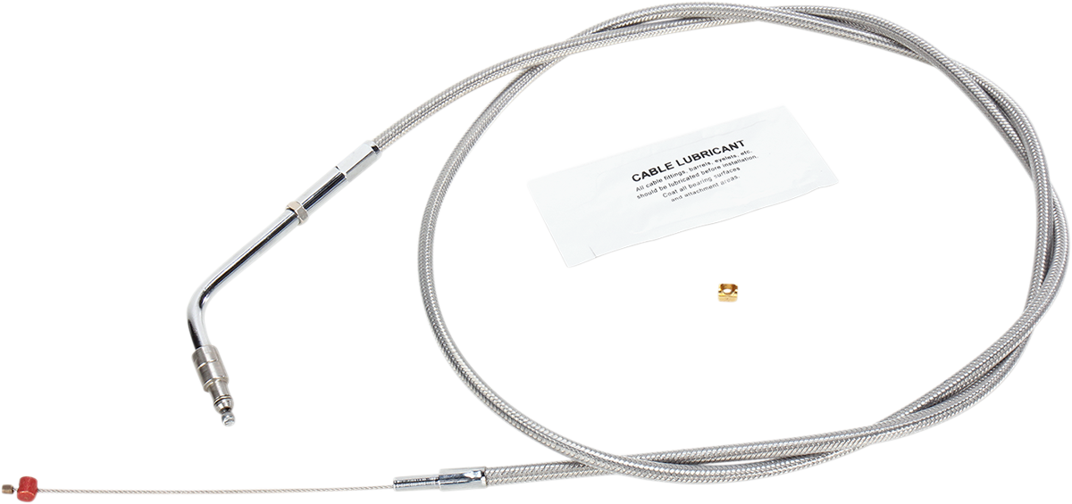 Stainless Steel Throttle Cable - +8" - '02-'07 Touring