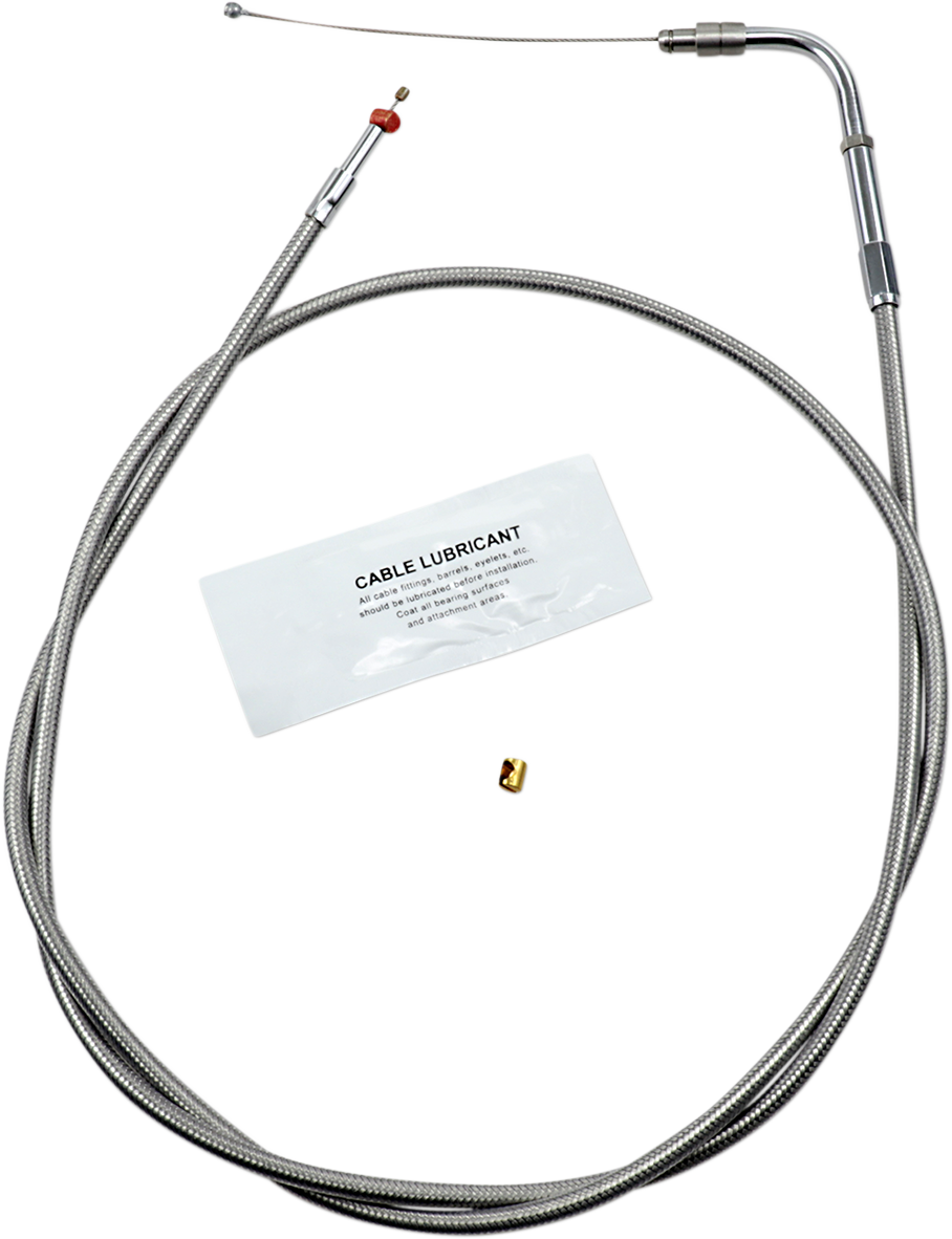 Stainless Steel Throttle Cable - +12" - '02-'07 FLH