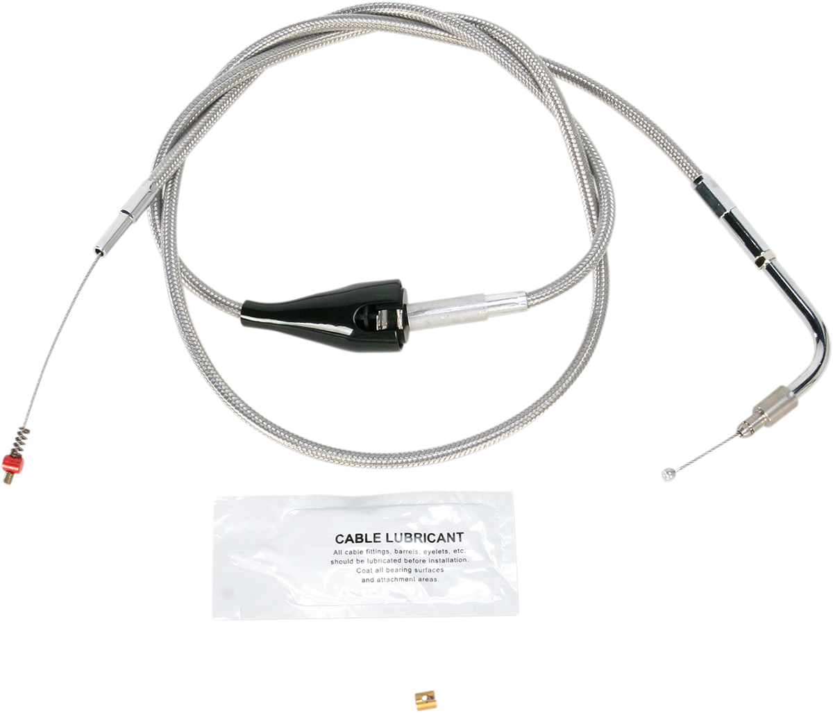 Stainless Steel Idle Cable - Cruise - +8" - '02-'07 FLH