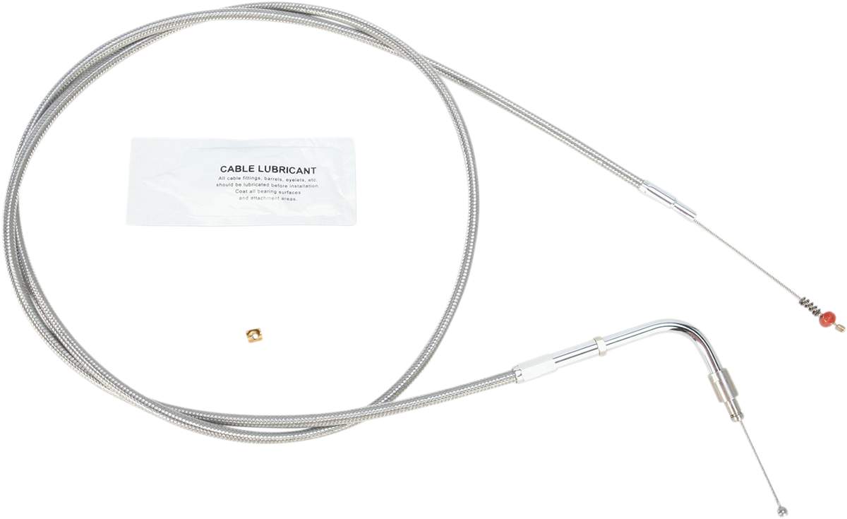 Stainless Steel Idle Cable - +10" - '02-'07 Touring