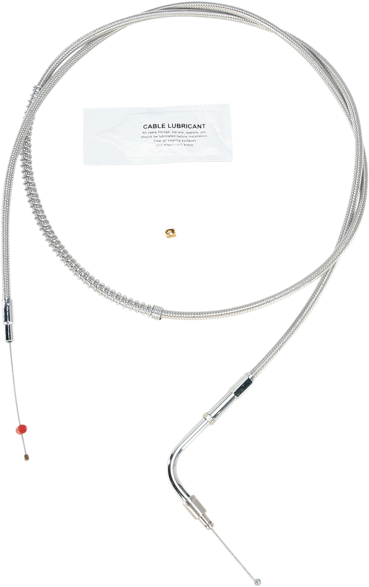 Stainless Steel Idle Cable - +10" - '96-'01 Touring