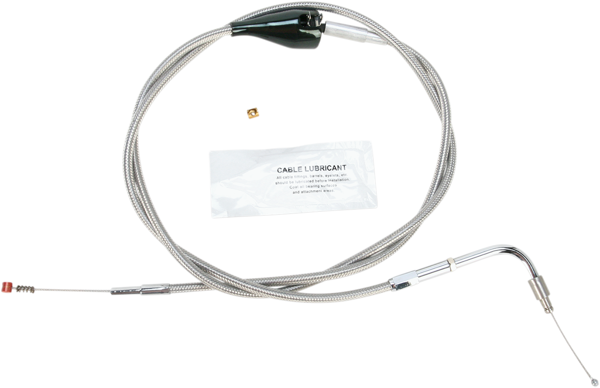 Stainless Steel Idle Cable - +10" - '02-'06 FLH