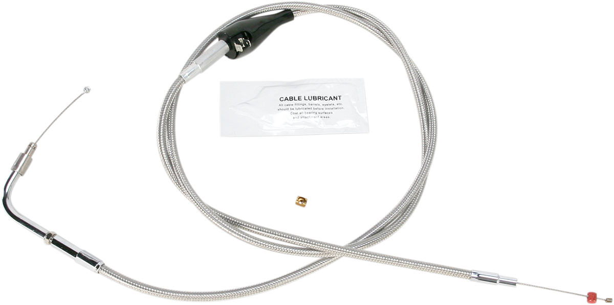 Stainless Steel Idle Cable - +10" - '96-'01 Touring