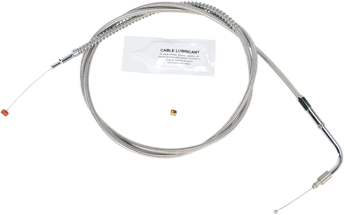 Stainless Steel Idle Cable - +12" - '96-'01 Touring
