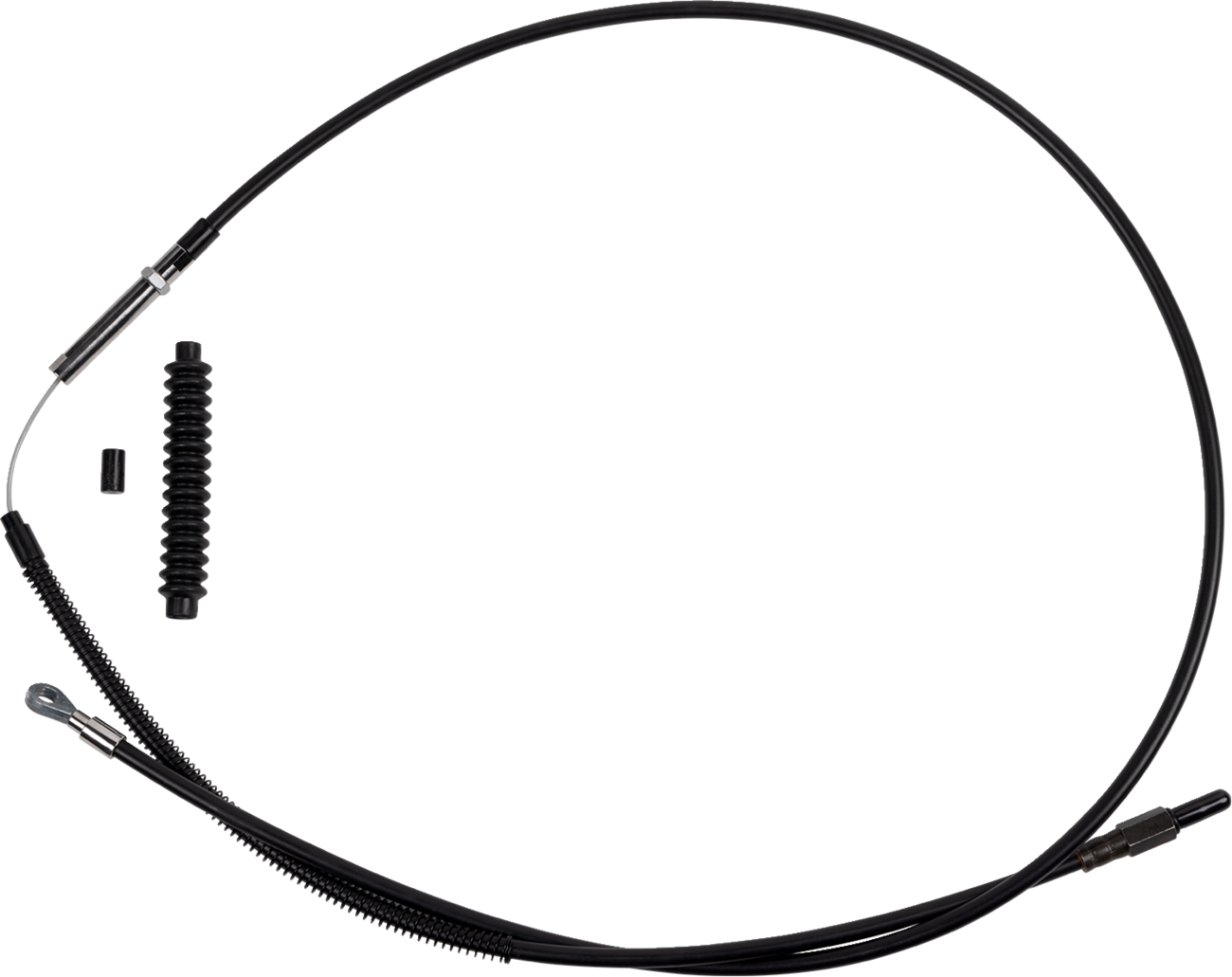 High-Efficiency Black Vinyl Clutch Cable - +8" Size