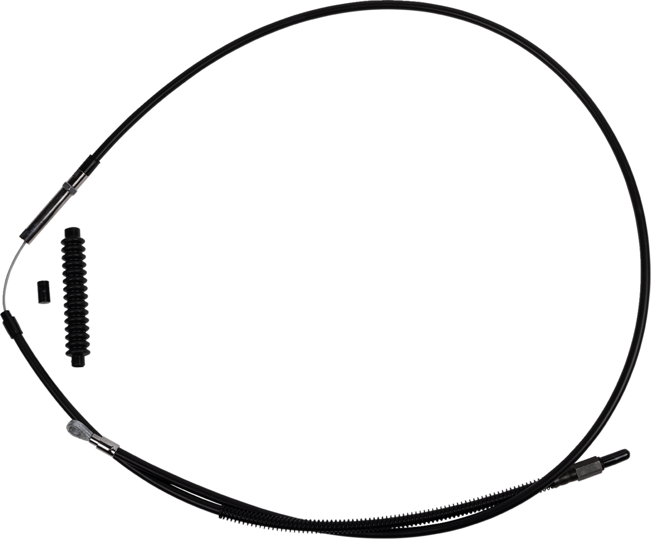 High-Efficiency Black Vinyl Clutch Cable - +10" Size