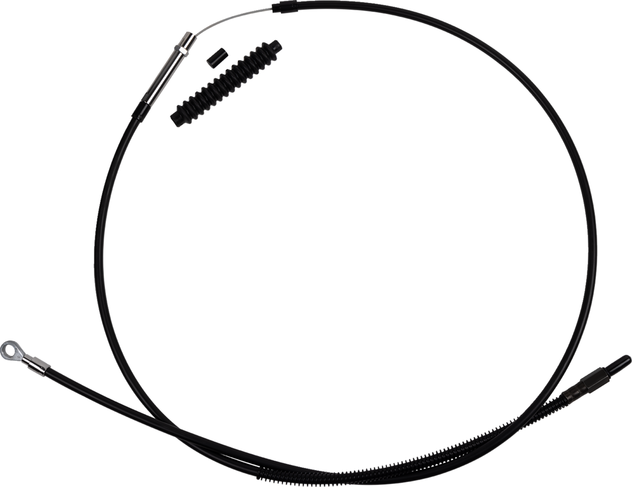 High-Efficiency Black Vinyl Clutch Cable - +8" Size