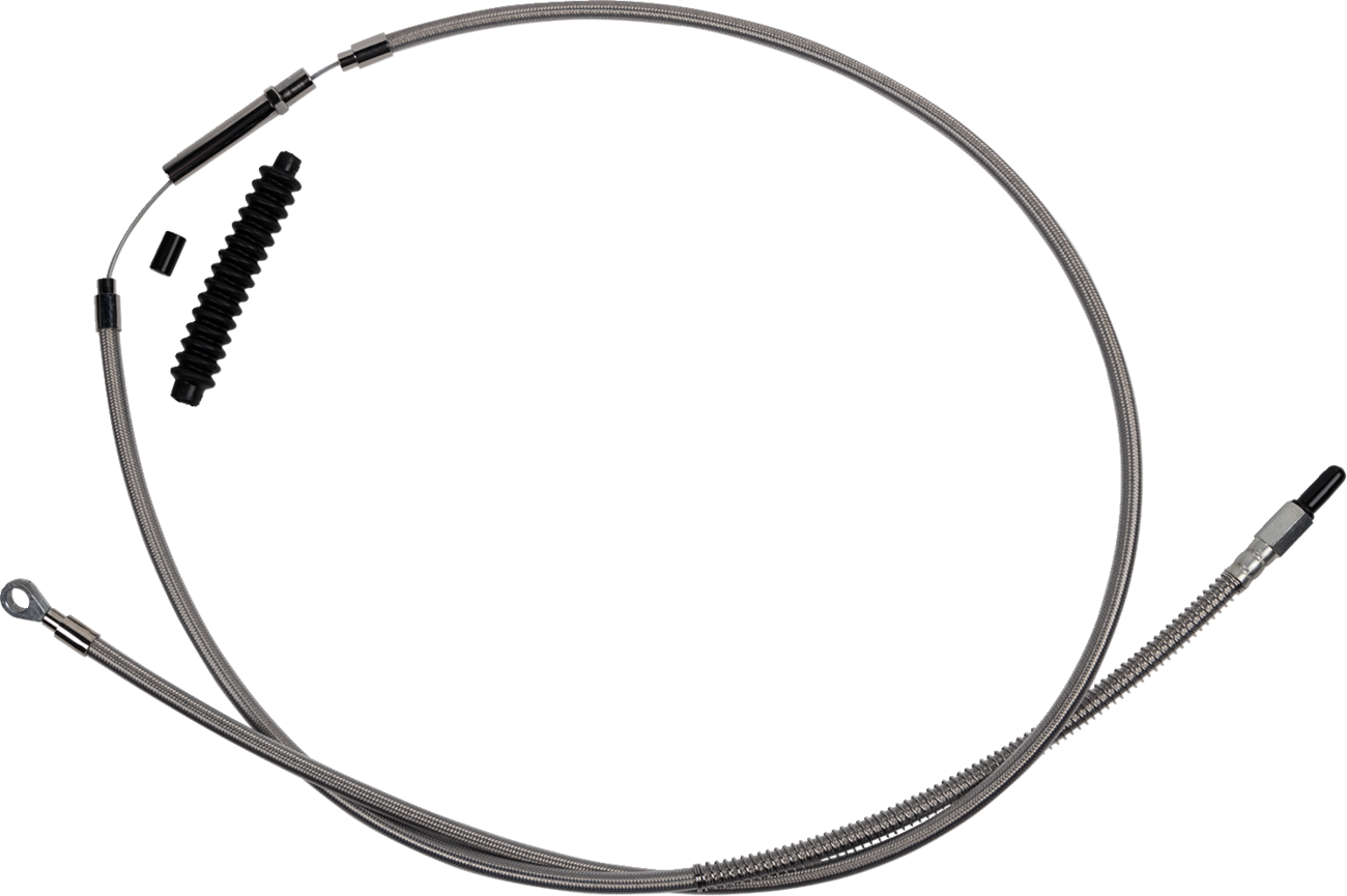 High-Efficiency Stainless Steel Clutch Cable for Harley-Davidson - +8" - '18-'23 Softail