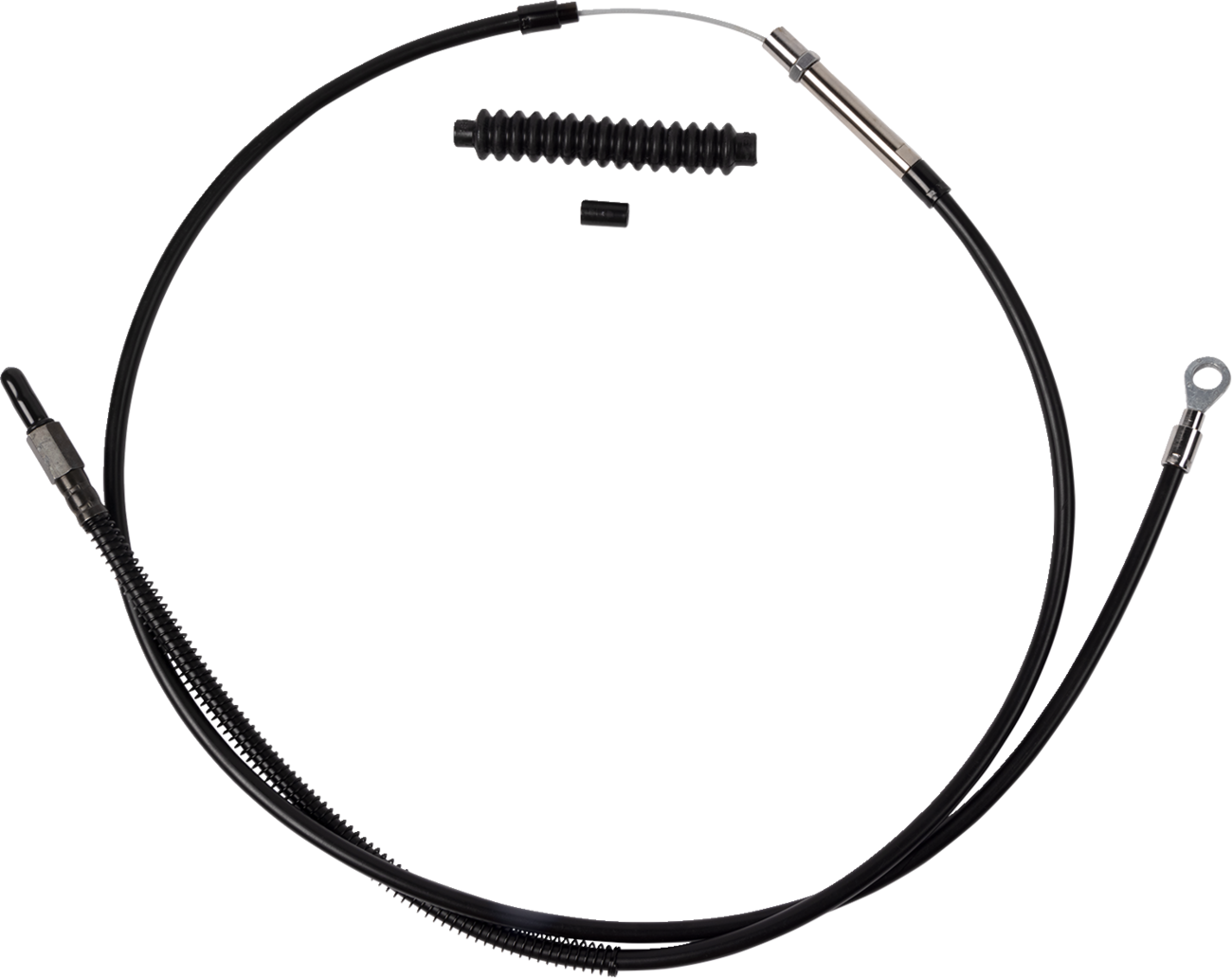 High-Efficiency Black Vinyl Clutch Cable - +8" Size