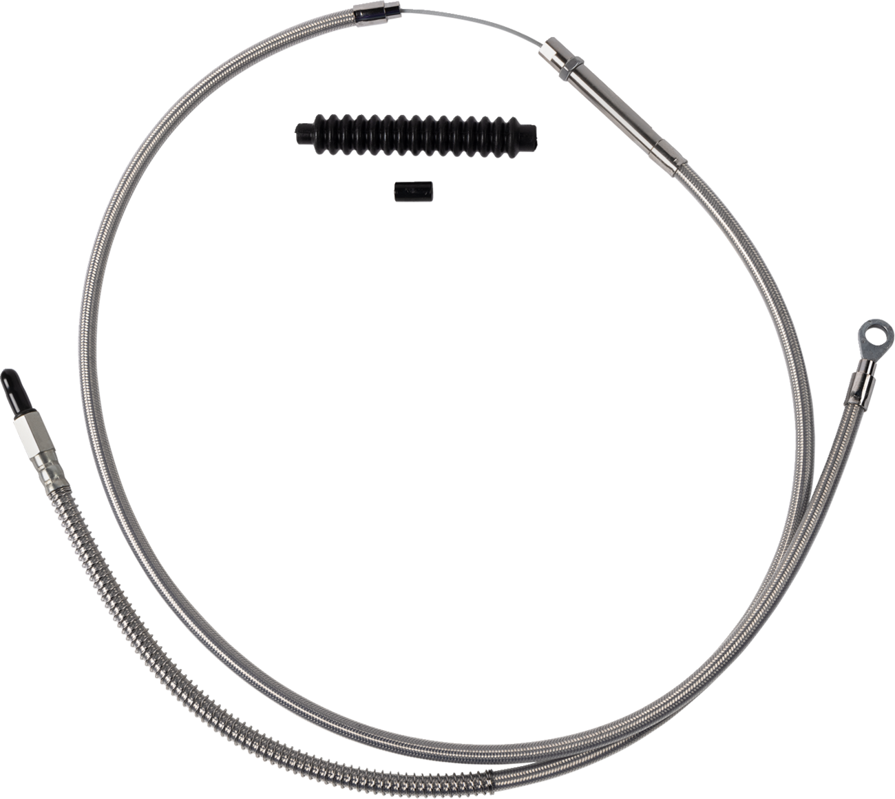 High-Efficiency Stainless Steel Clutch Cable for Harley-Davidson - +6" - '18-'23 Softail