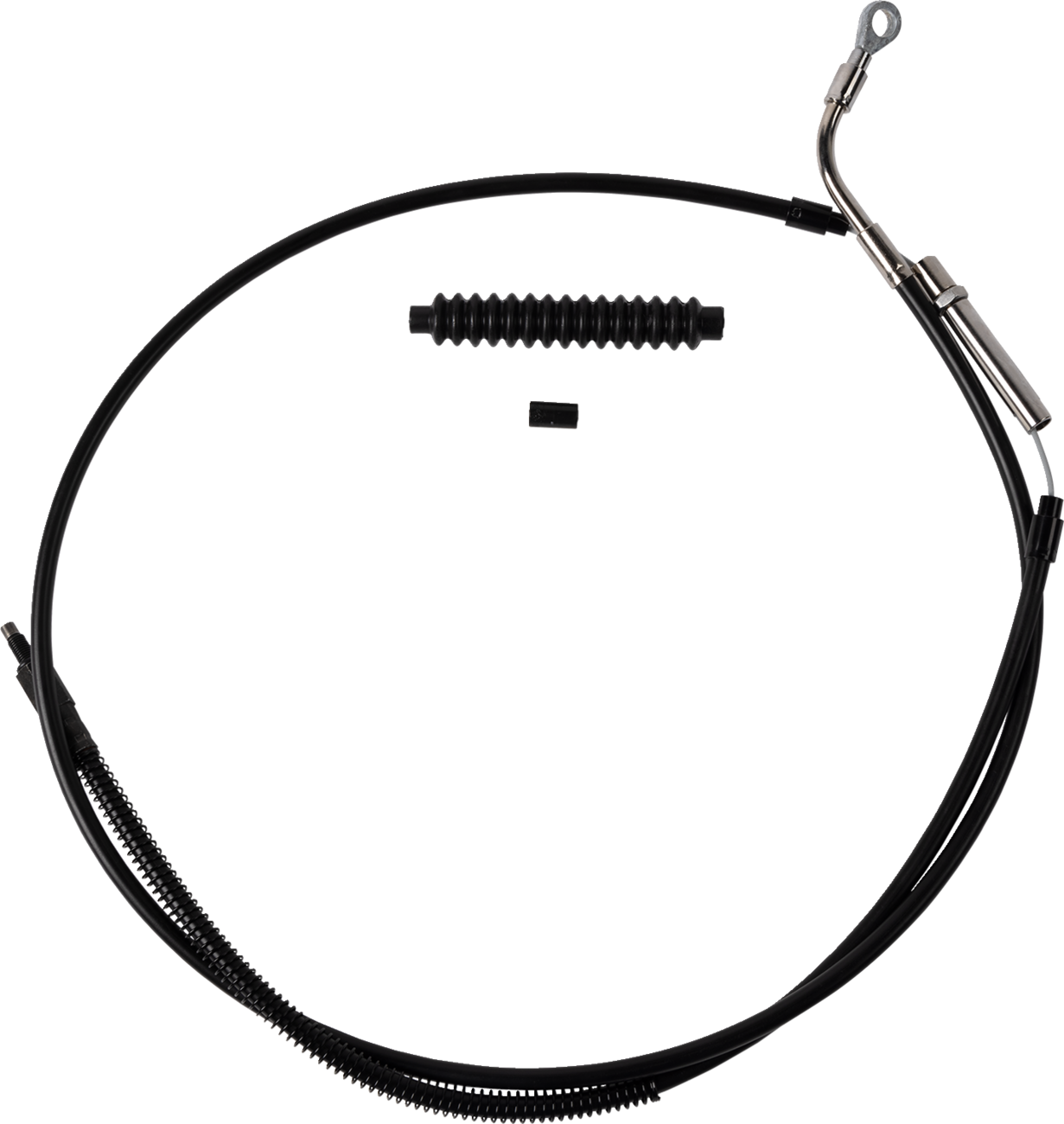High-Efficiency Black Vinyl Clutch Cable - +8" Size