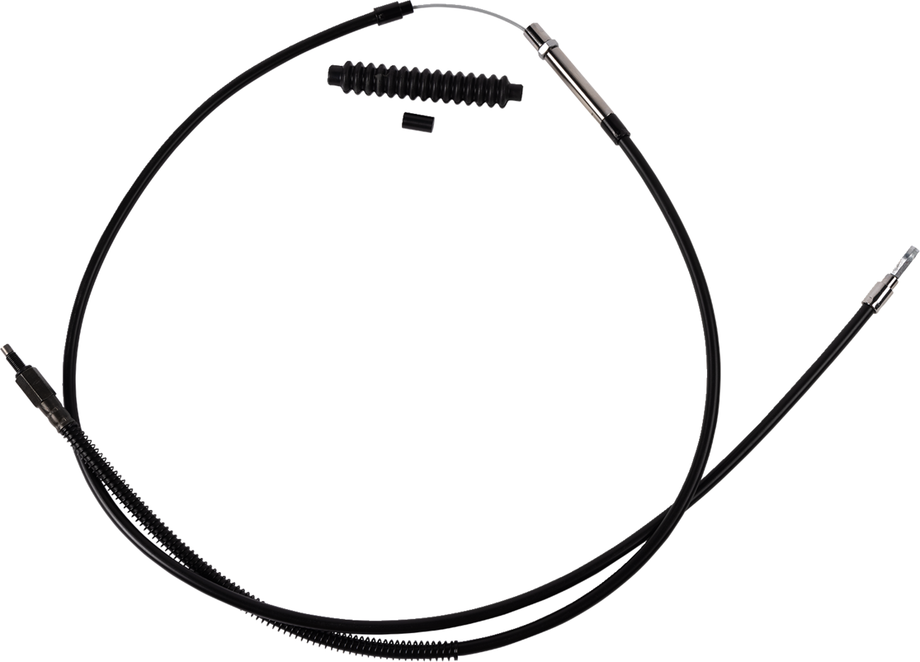High-Efficiency Black Vinyl Clutch Cable - +8" Size