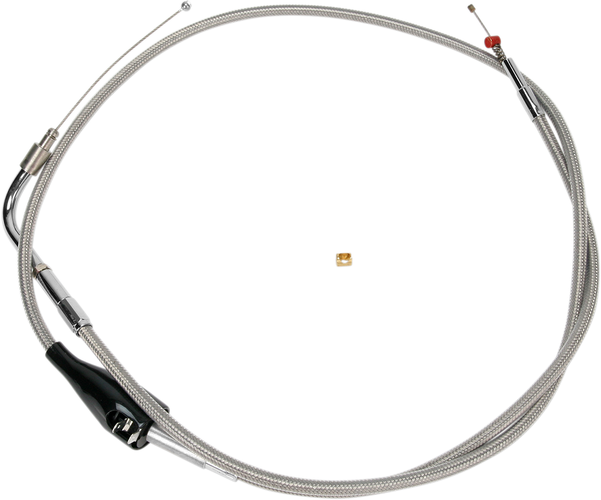 Stainless Steel Idle Cable - Cruise - +6" - '02-'06 FLH