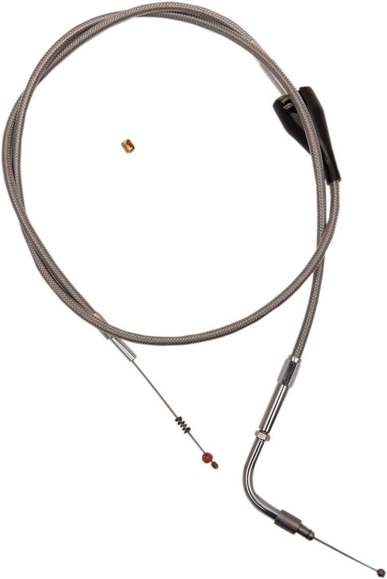 Stainless Steel Idle Cable - Cruise - +3" - '02-'07 FLH