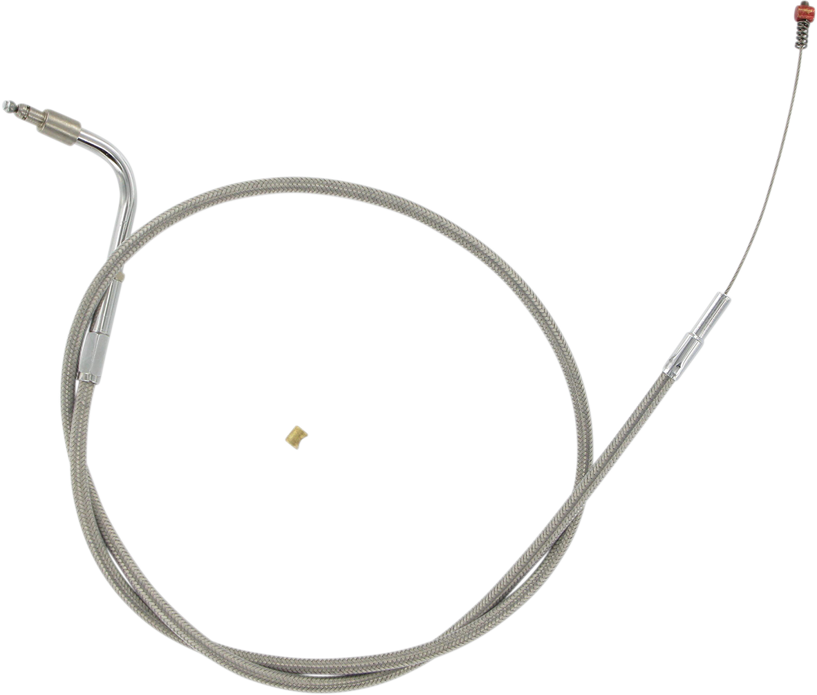 Stainless Steel Idle Cable - +3" - '01-'15 Softail
