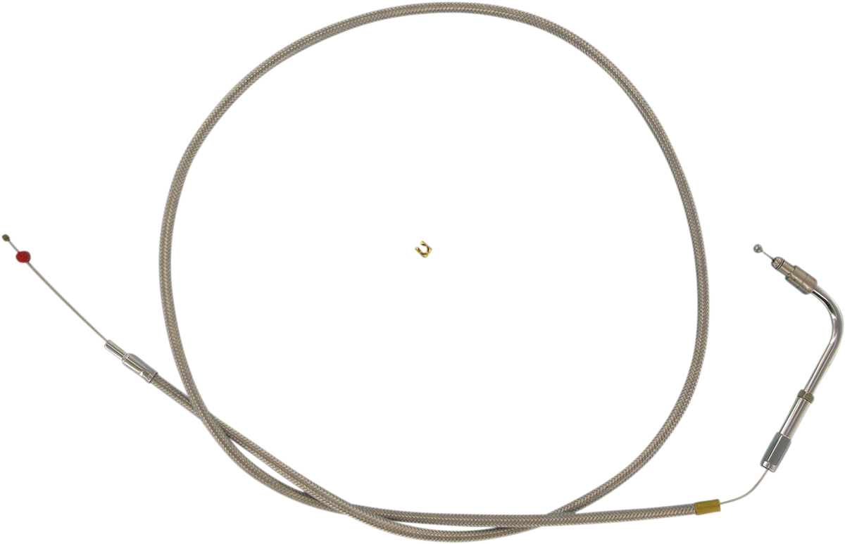 Stainless Steel Throttle Cable - +6" - '96-'00 Softail