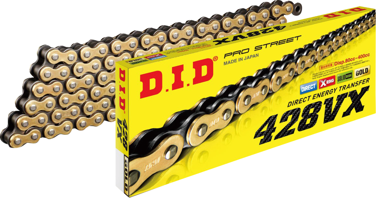 428 VX - Drive Chain - 130 Links - Gold and Black