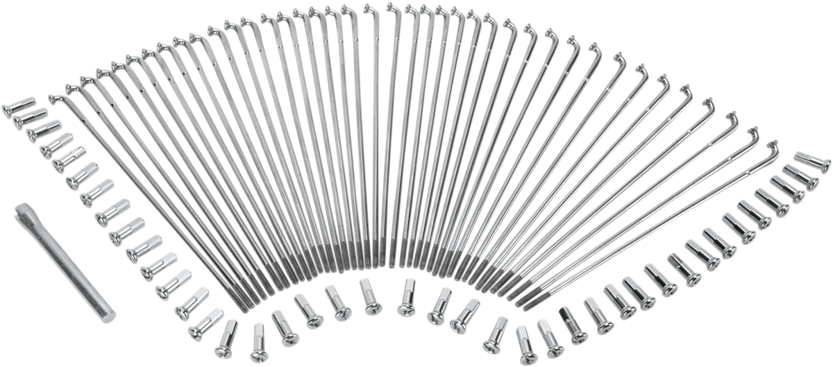 Spoke Set - Drop Center - Front - Stainless Steel - 21"