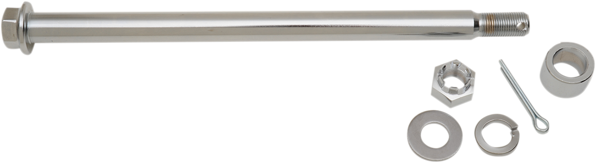 Axle Kit - Rear - Chrome - '73-'84 Harley-Davidson