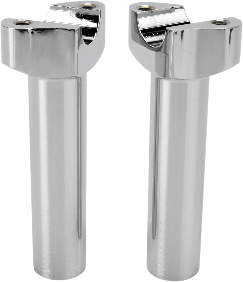 Forged Aluminum Handlebar Risers - Straight - 5-1/2" - Chrome
