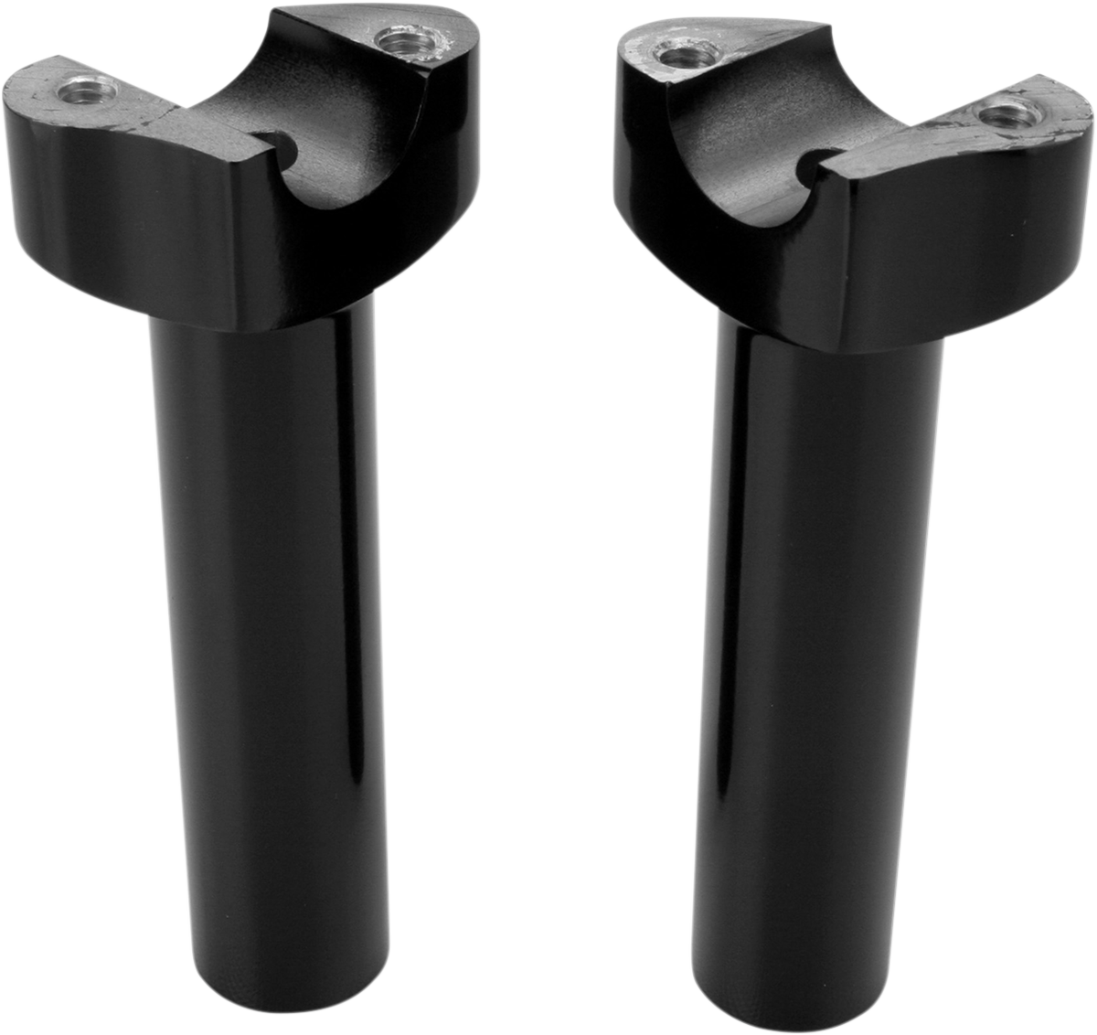 Forged Aluminum Handlebar Risers - Straight - 5-1/2" - Black