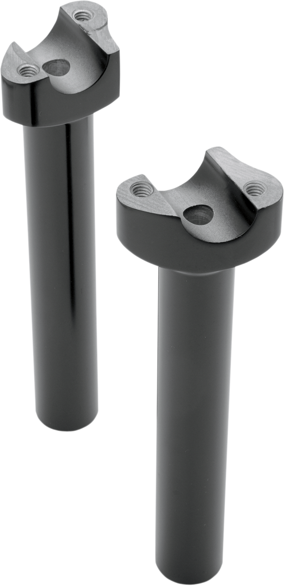 Forged Aluminum Handlebar Risers - Straight - 8" - Black