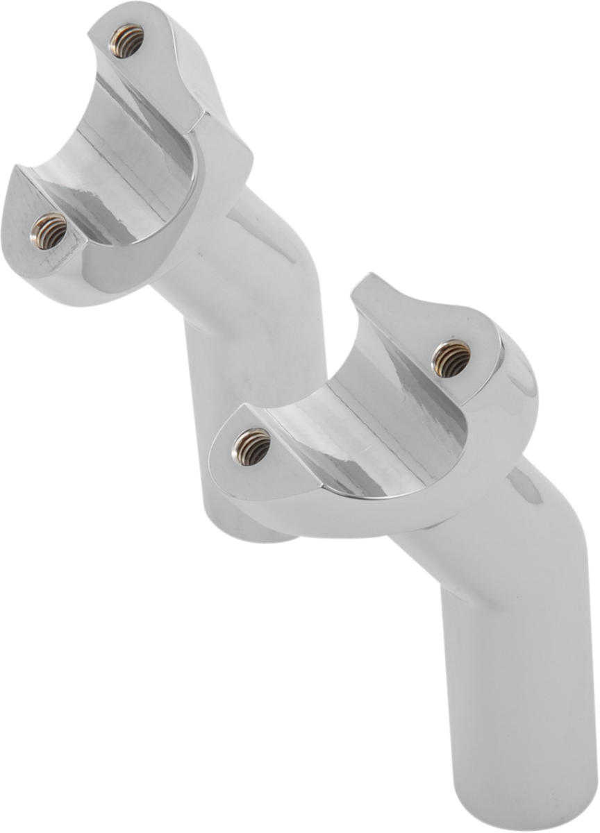 Forged Aluminum Handlebar Risers - Pullback - 4-1/2" - Chrome