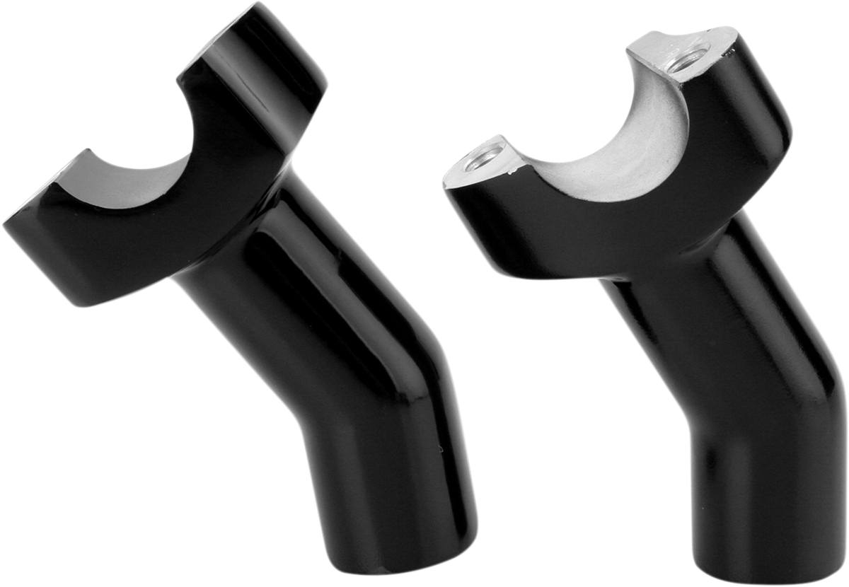 Forged Aluminum Handlebar Risers - Pullback - 3-1/2" - Black