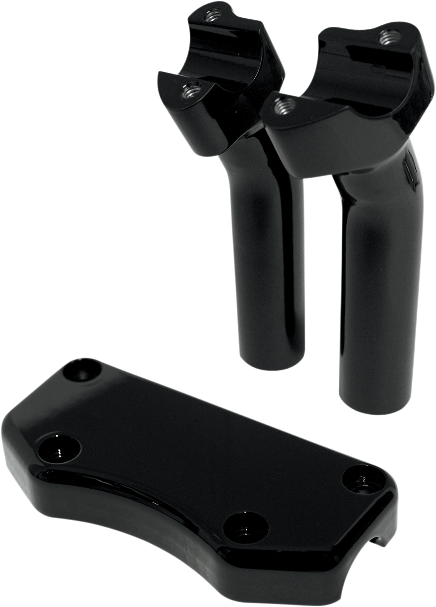 Handlebar Riser & Top Clamp Kit - 5-1/2" - Buffalo - Black