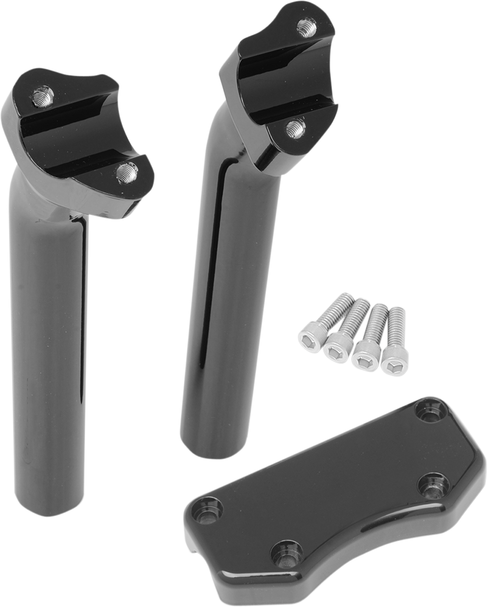 Handlebar Riser & Top Clamp Kit - 9-1/2" - Buffalo - Black