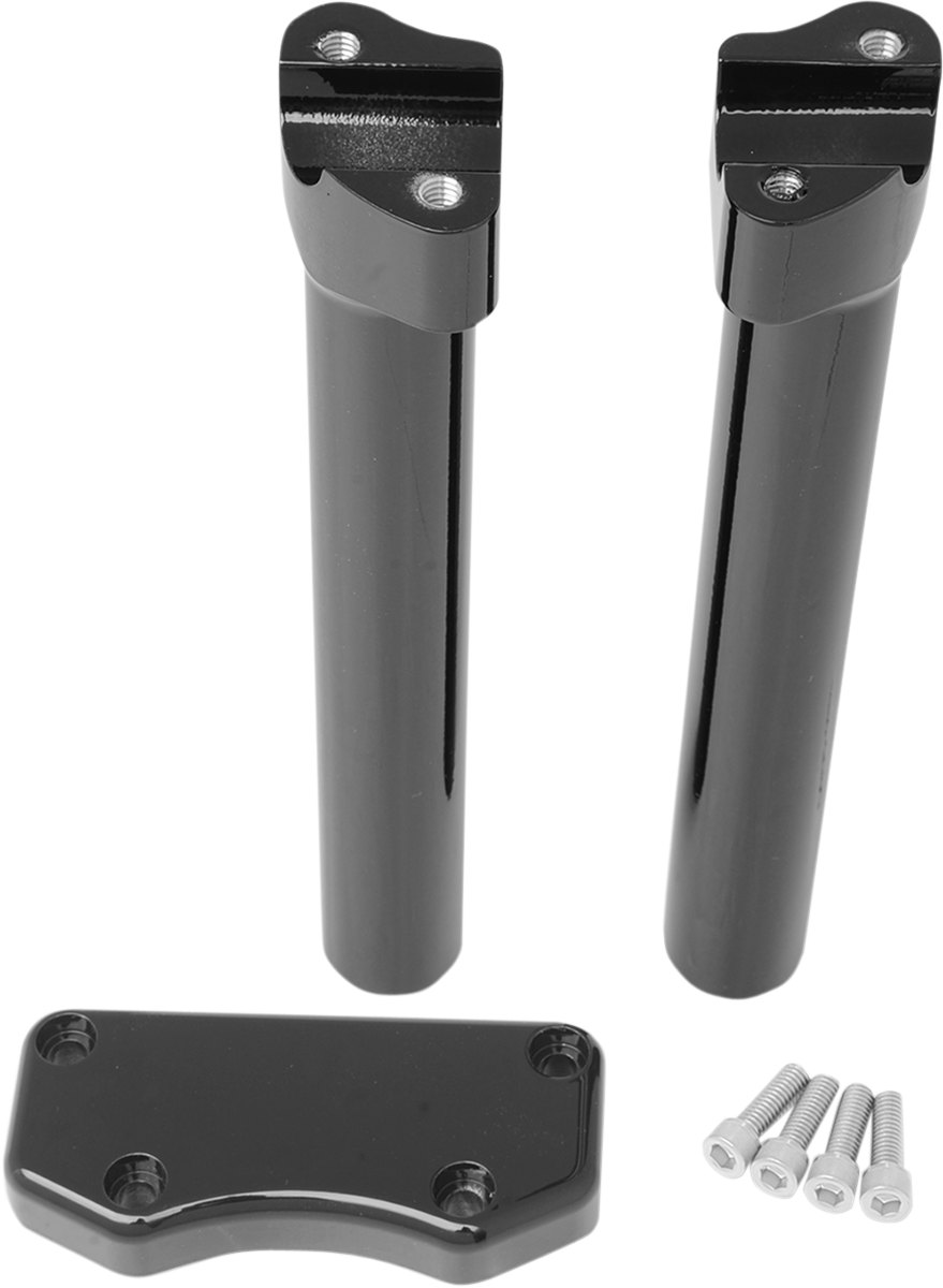 Handlebar Riser & Top Clamp Kit - 10" - Buffalo - Black