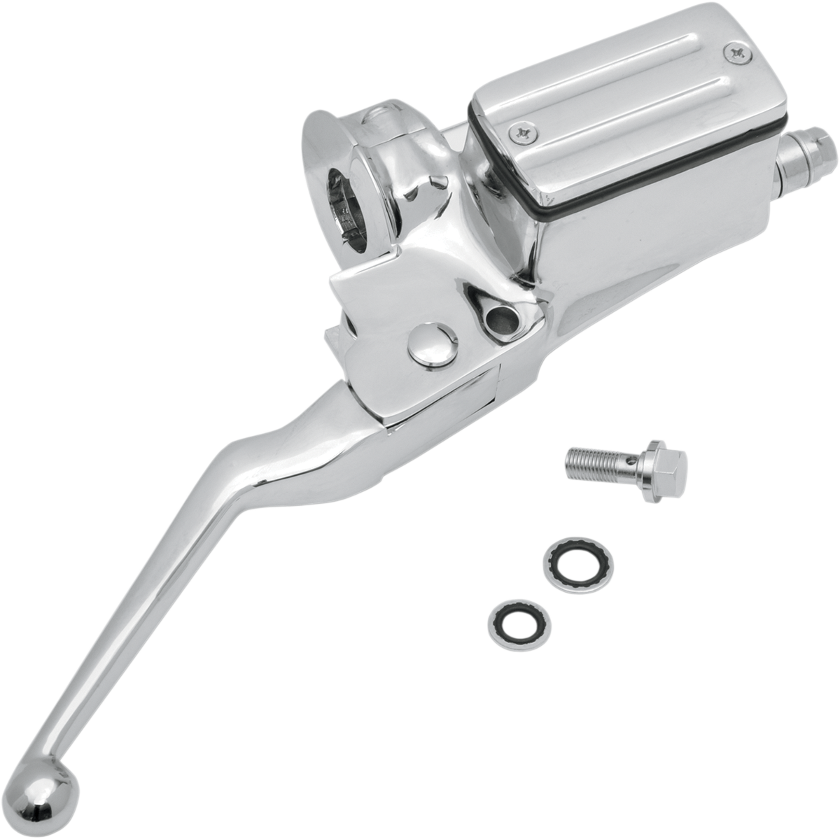 Front Brake Master Cylinder Assembly - 3/4" - Dual Disc - Chrome