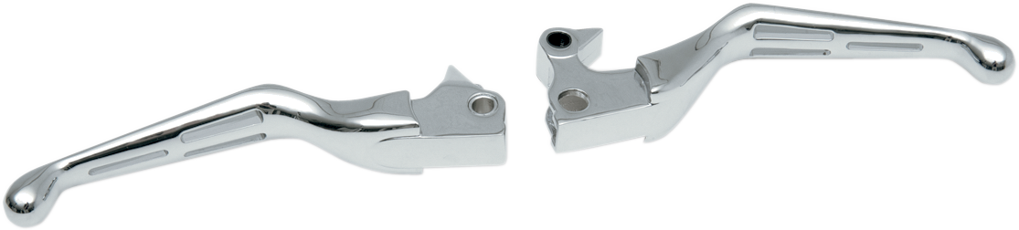 Slotted Wide Blade Lever Set - Chrome