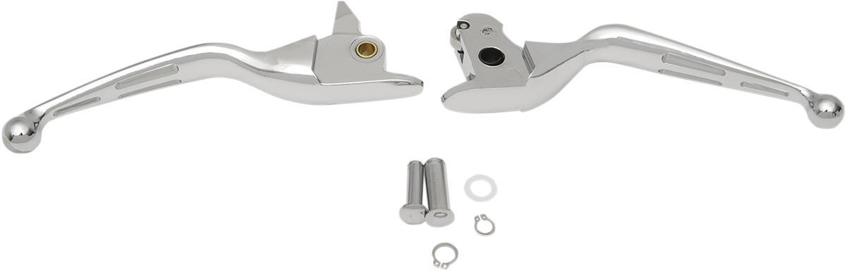 Slotted Wide Blade Lever Set - Chrome