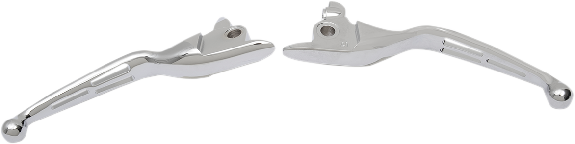 Slotted Wide Blade Lever Set - Chrome