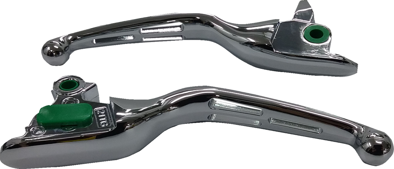 Slotted Wide Blade Lever Set - Chrome