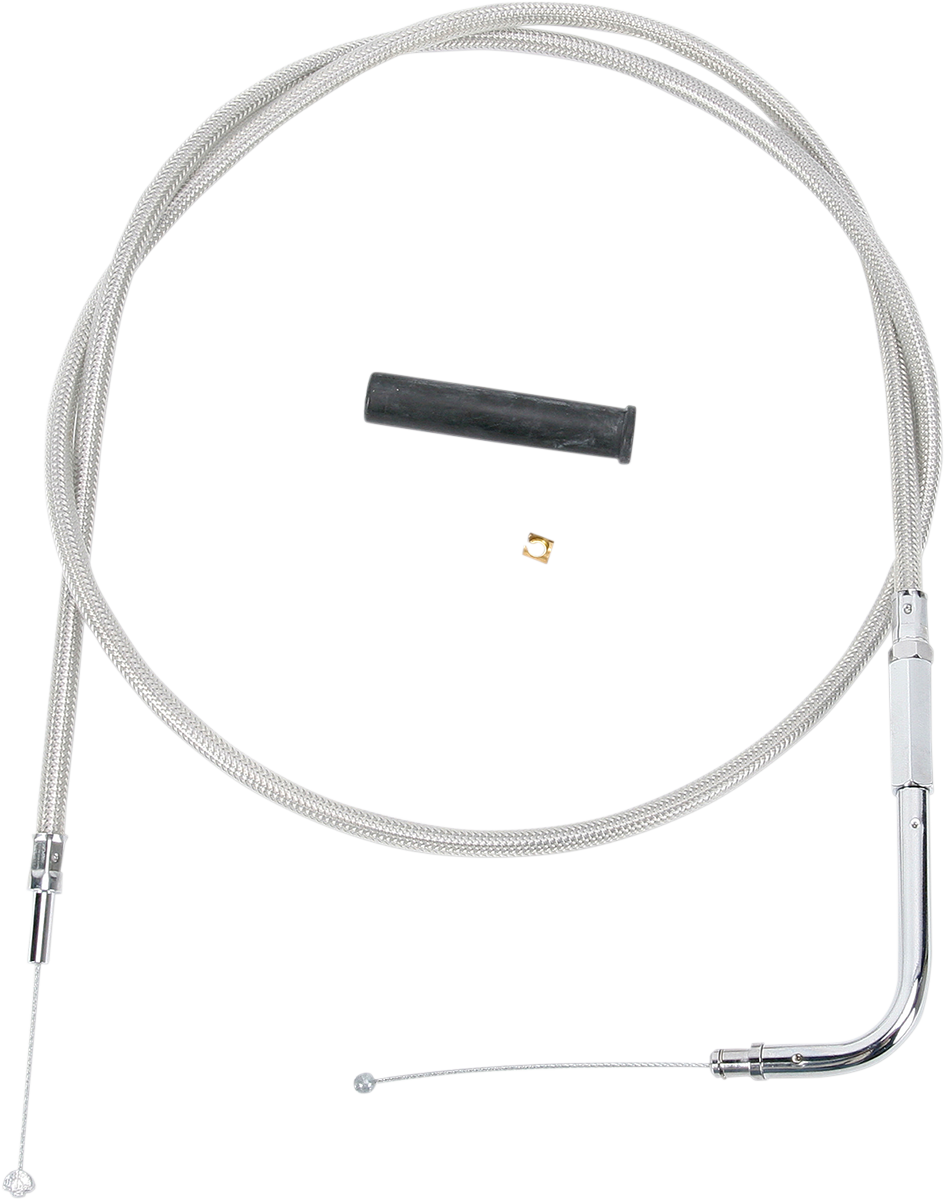 Stainless Braided Throttle Cable - 34-3/4"