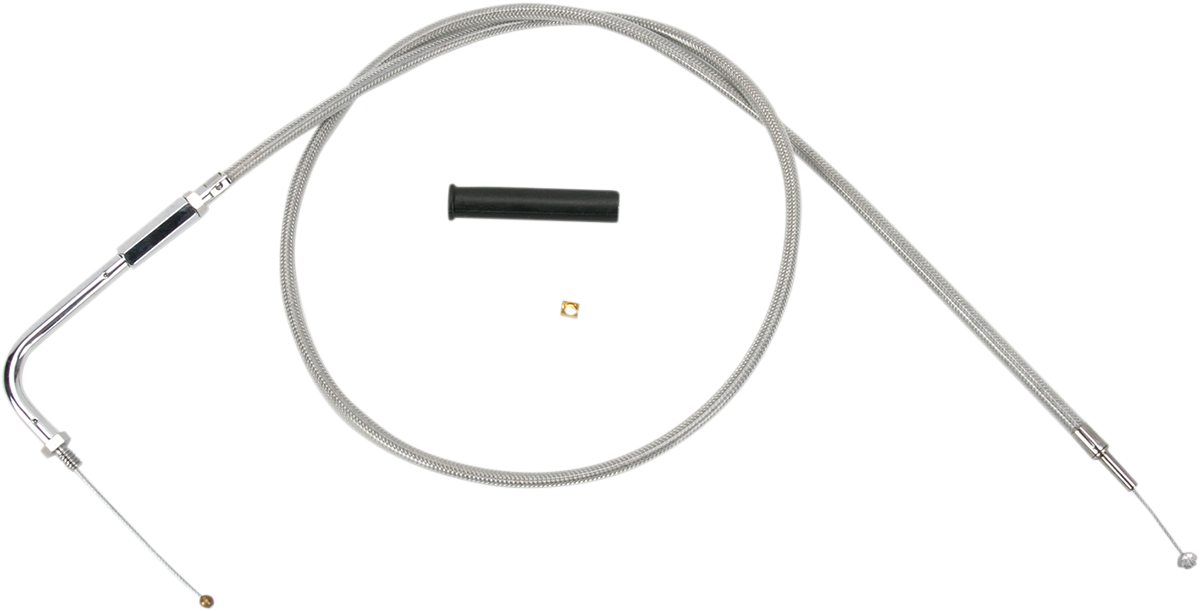Stainless Braided Throttle Cable - 39-1/2"
