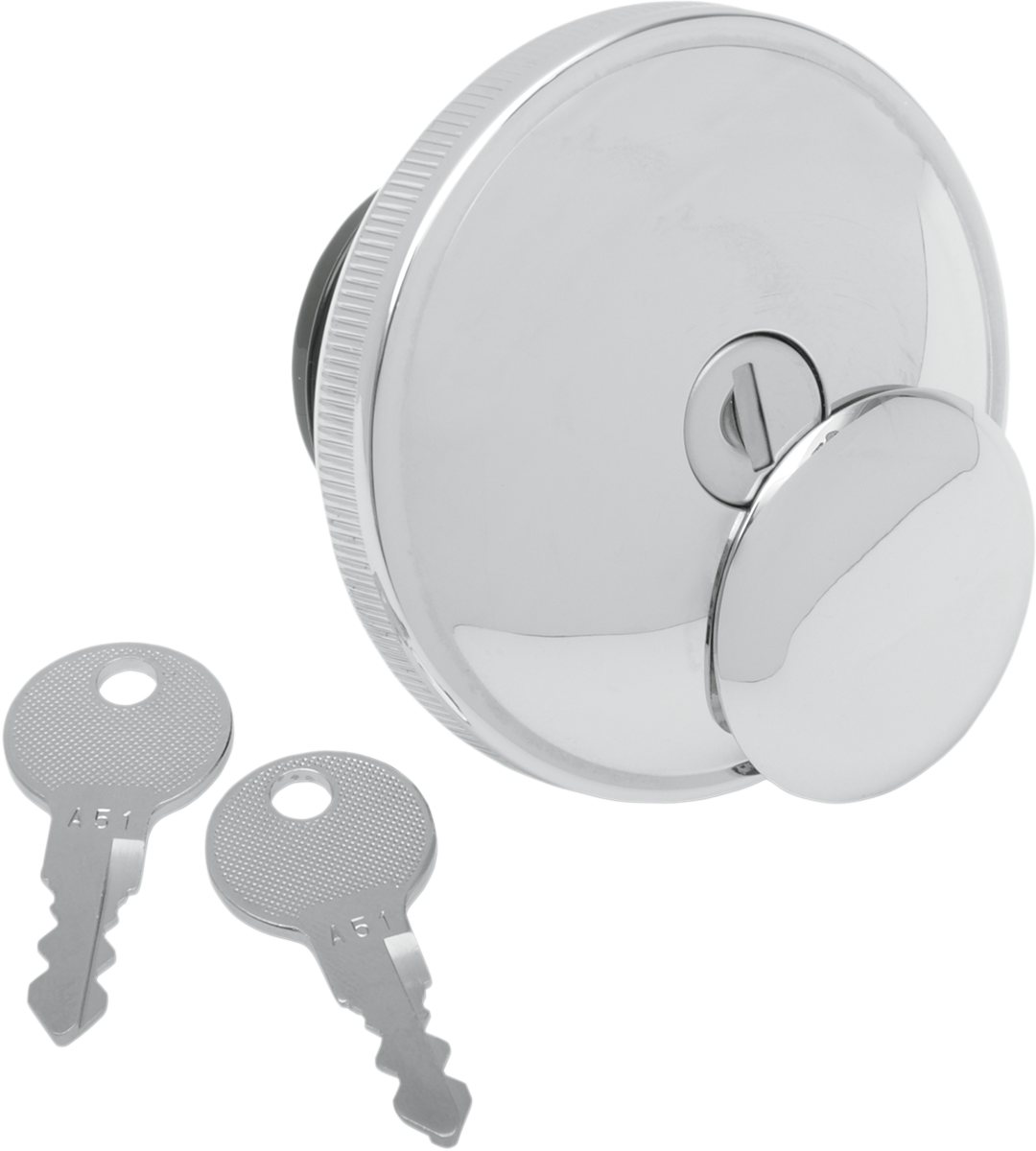 Screw-In Locking Gas Cap - Non-Vented - Chrome