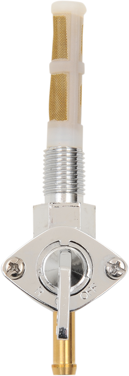 Fuel Petcock - Downward - Chrome - 1/4" NPT