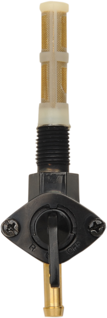 Fuel Petcock - Downward - Gloss Black - 1/4" NPT