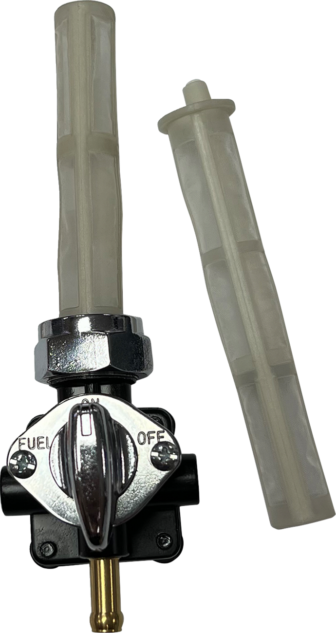 Petcock - Vacuum - Downward Outlet - Black
