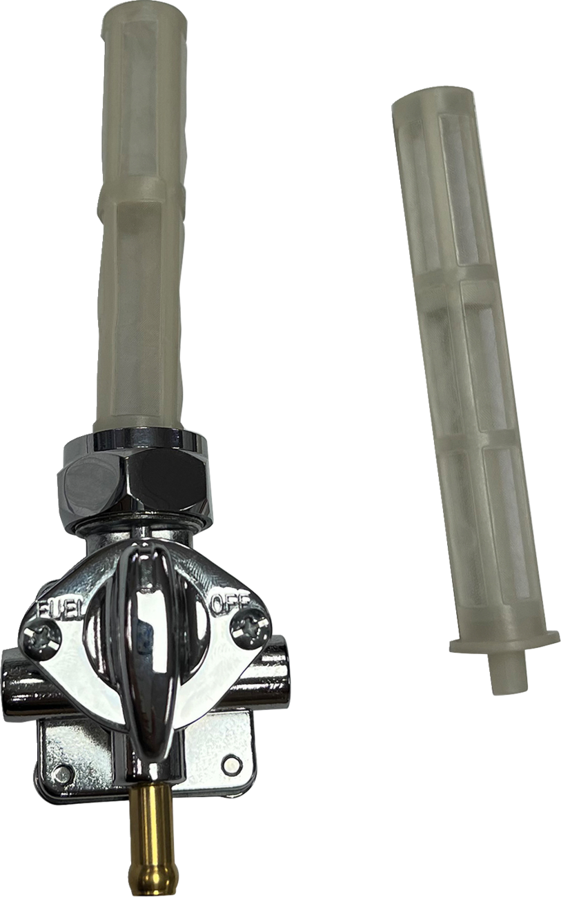 Petcock - Vacuum - Downward Outlet - Chrome
