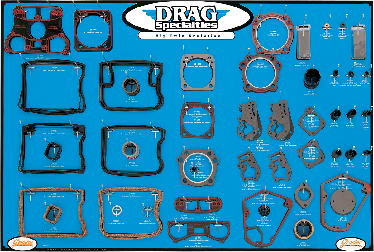 Gasket/Seal and O-Ring Display Board - '84-'99 EVO Big Twin