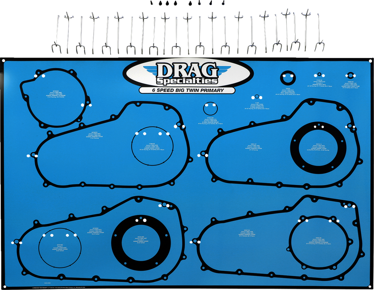 Gasket/Seal and O-Ring Display Board - 6 Speed Big Twin Primary