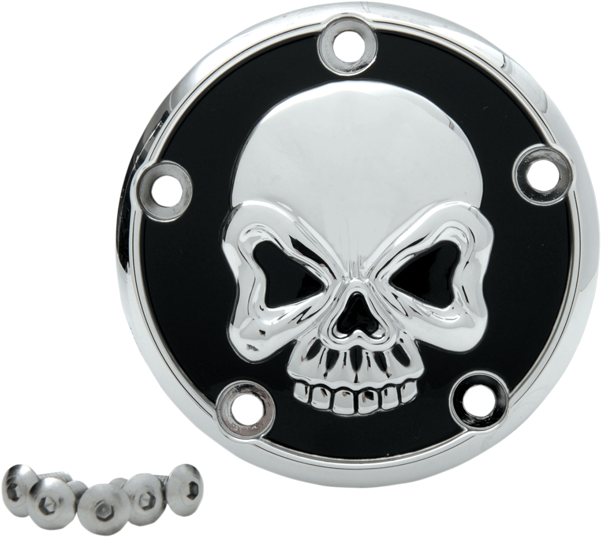 Skull Points Cover - Chrome - 5 Hole