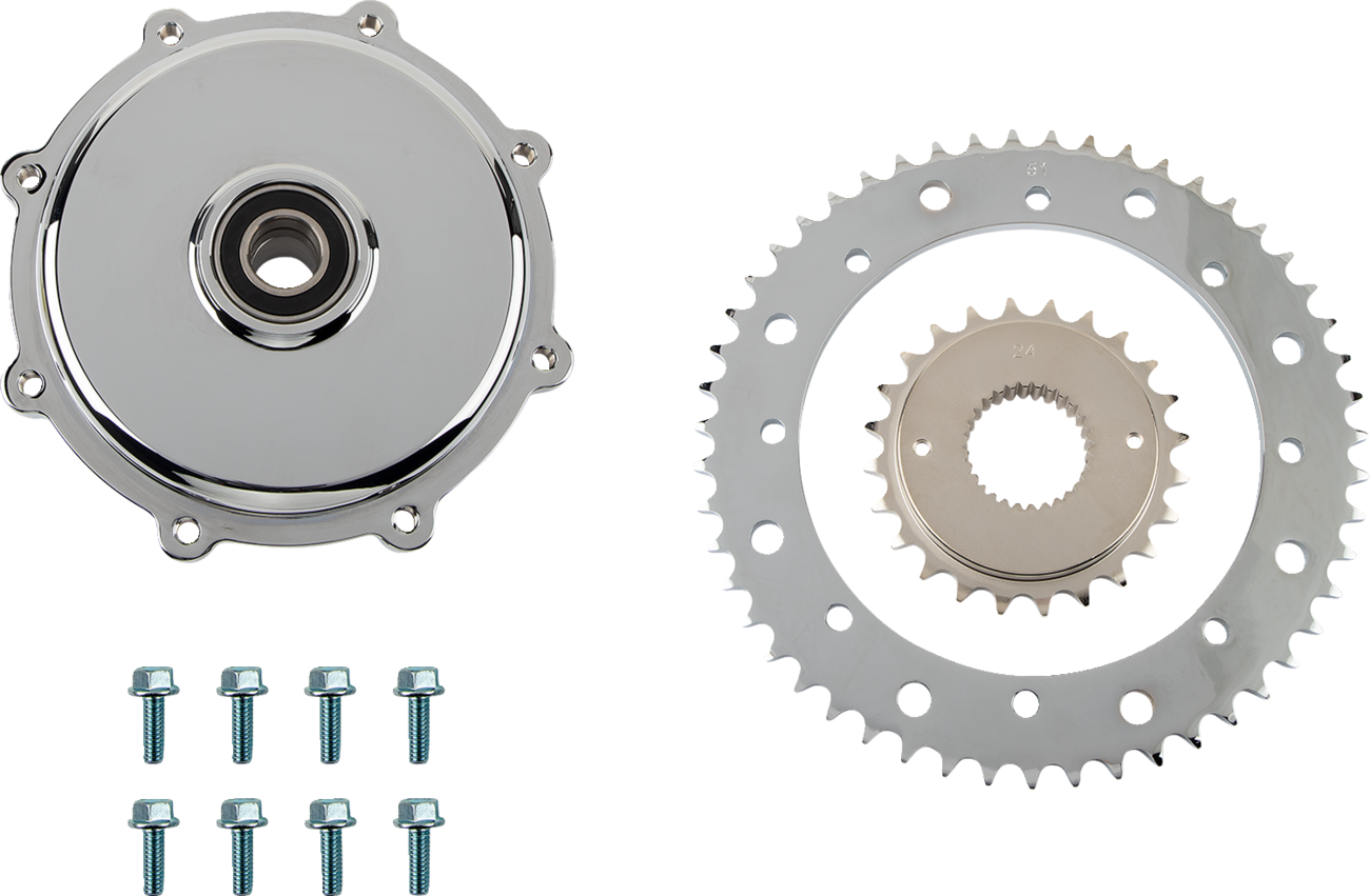 Conversion Sprocket Kit - Chrome - '09-'16 Touring/Trike