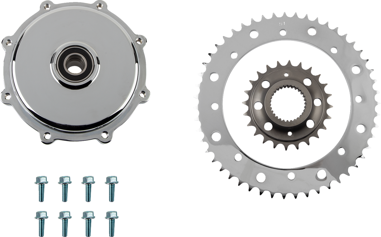 Conversion Sprocket Kit - Chrome - M8 Touring/Trike