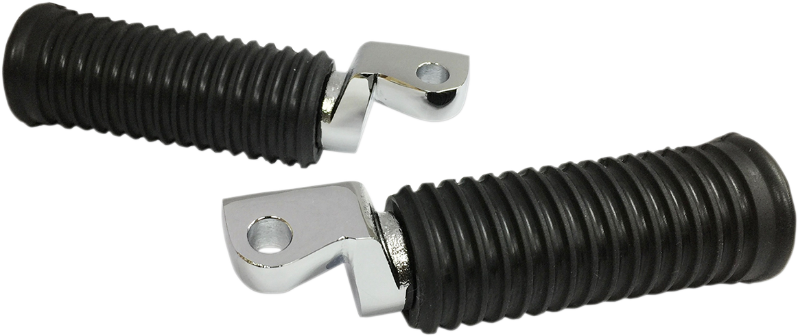 Rubber Foot Pegs - Driver - Chrome - XL/XG/FL/FX